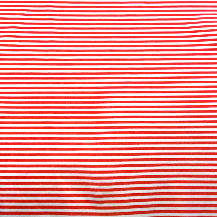 RED AND WHITE STRIPED JERSEY FABRIC