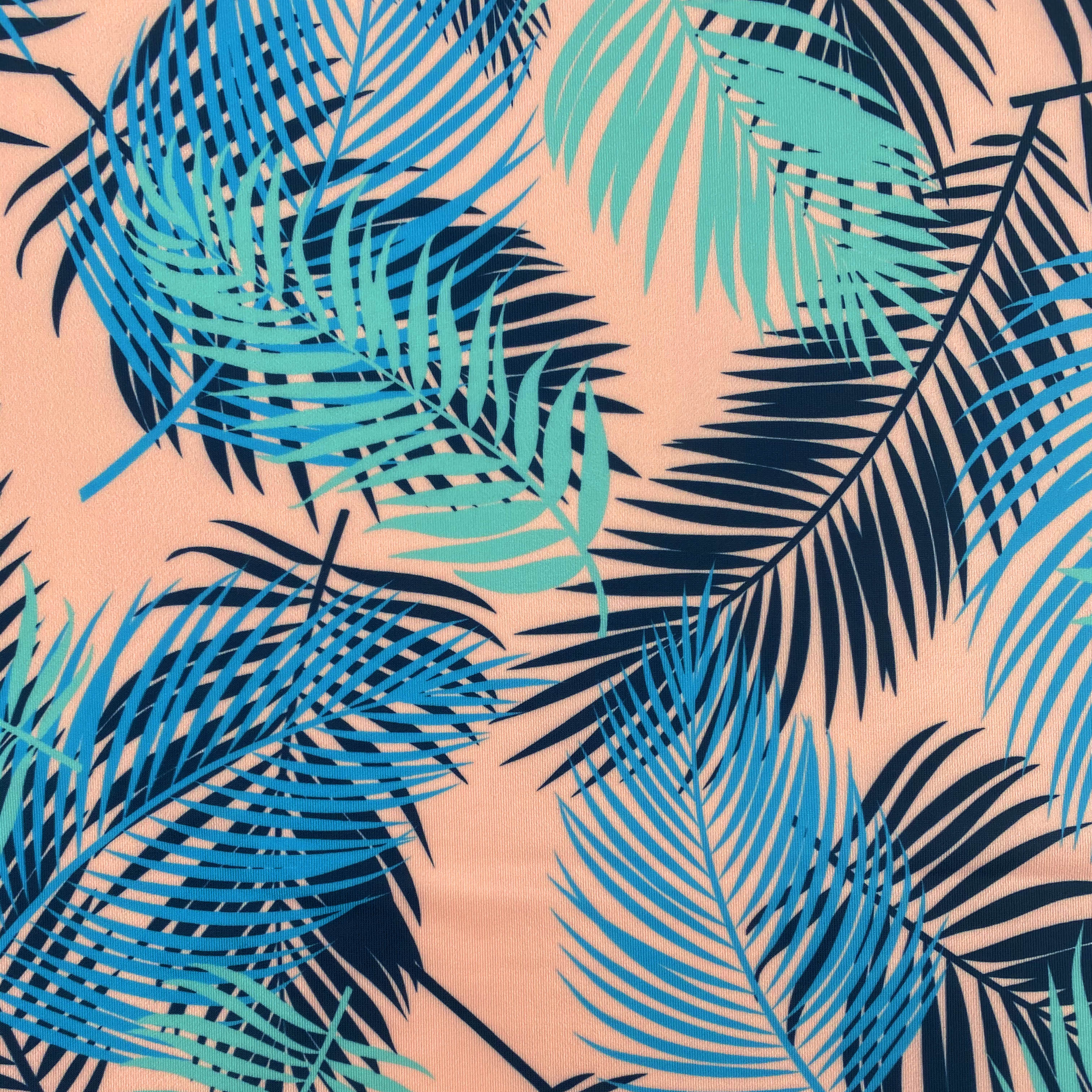 86%-Polyester 14%-Elastane Weight-200gsm Lapad-155cm TROPICAL LEAF PRINTED POLYESTER FABRIC