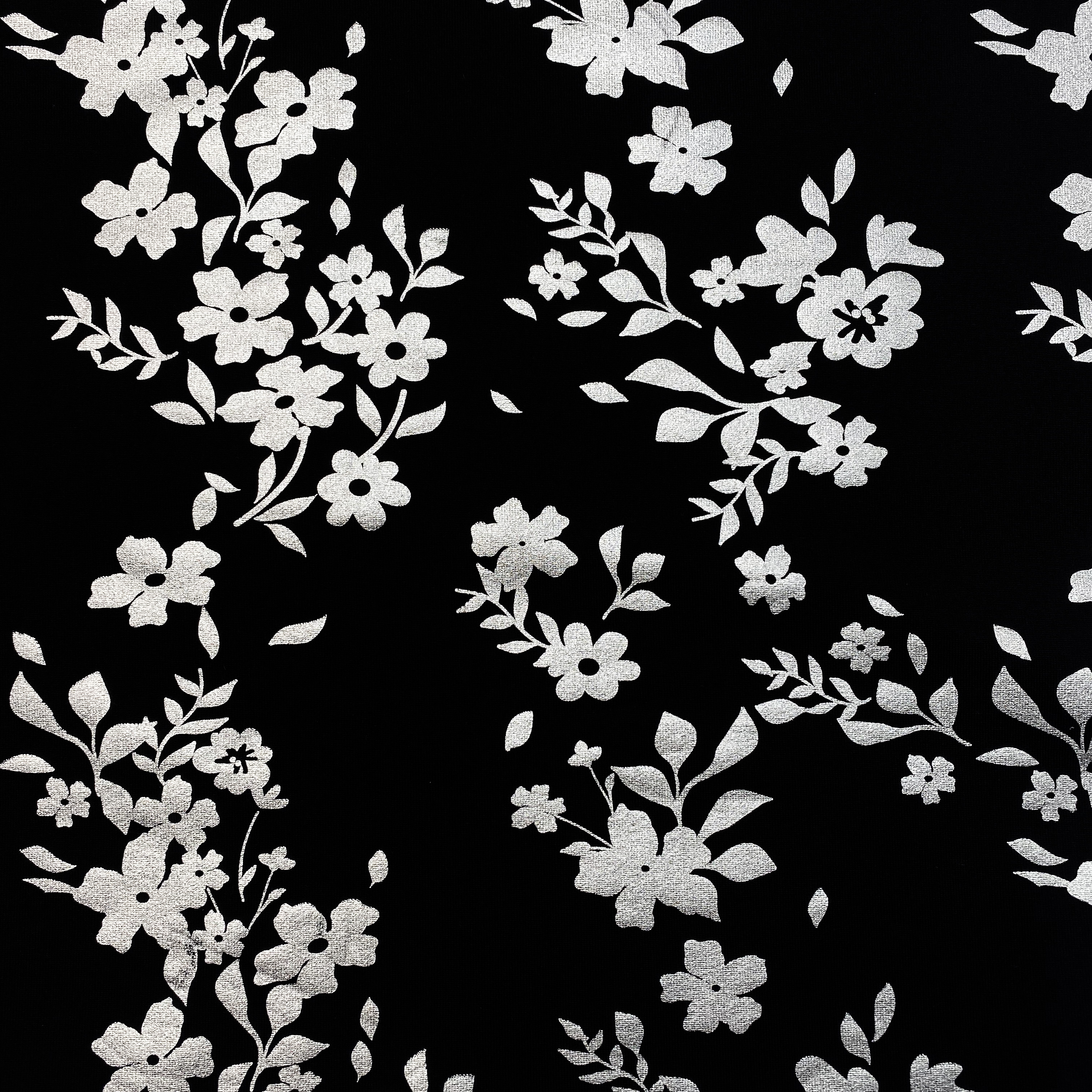 88% NYLON 12% SPANDEX 300GSM 155CM Floral-Foilprint Single Jersey na Tela HT045-9