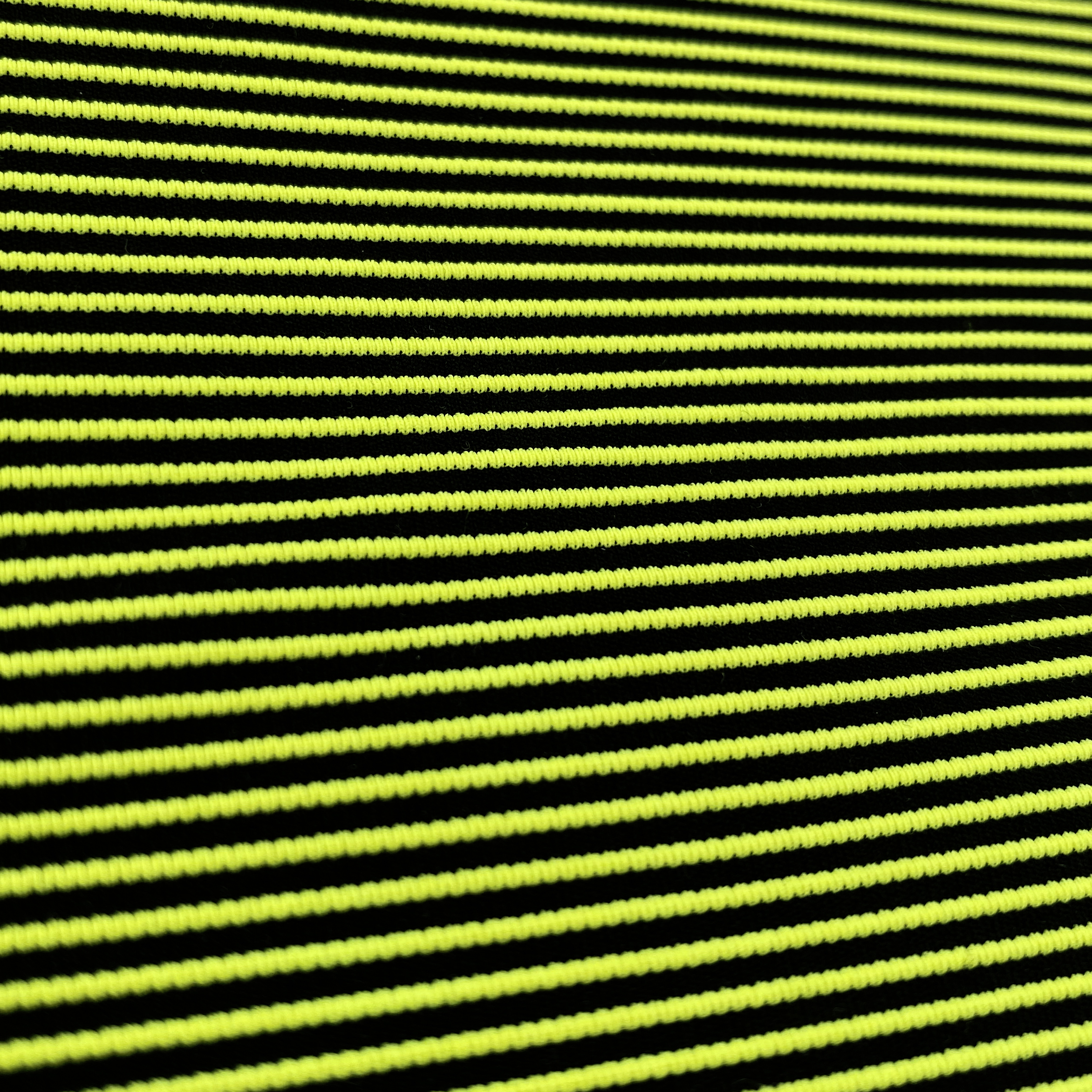 75% NYLON 25% SPANDEX WEIGHT 250GSM WIDTH 150CM NEON YELLOW STRIPED FABRIC