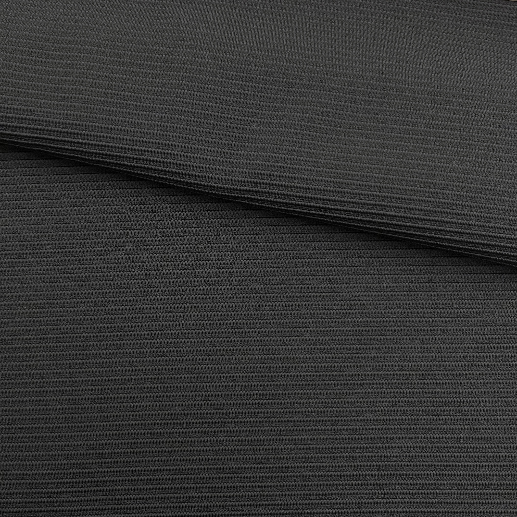 75% Nylon, 25% Spandex BLACK RIB FABRIC
